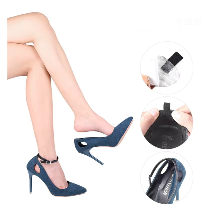 Soft cushion heel protection laces for stilettos and pumps footwear accessory