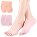  silicone foot sleeves in pink and Skin colours displayed together
