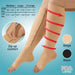 Measurements of Digital Shoppy Pressure exposed toe compression socks, Beige, 1 pair
