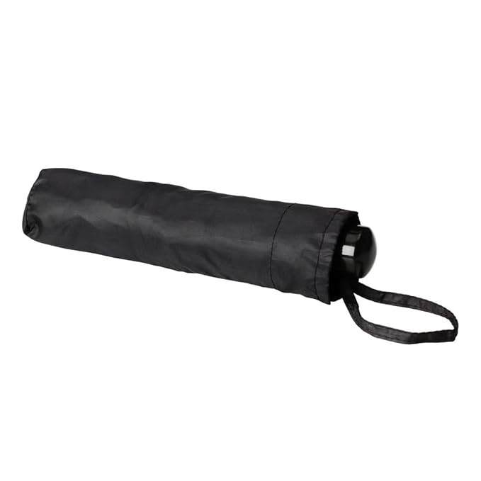 Ikea KNALLA Foldable Umbrella Black with Hand Towel 40x70 cm