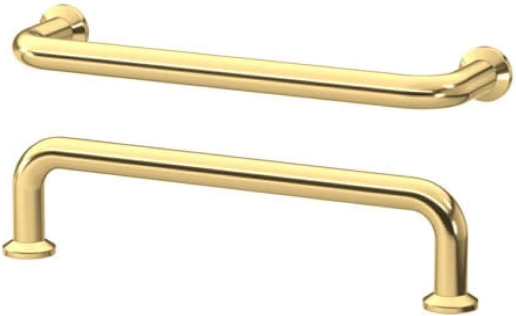 IKEA BODARP Drawer Front Set – Grey-Green (60×10 cm) with Brass-Colour Handle (143 mm)