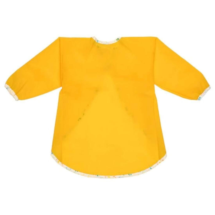 Yellow long-sleeve bib on a white background