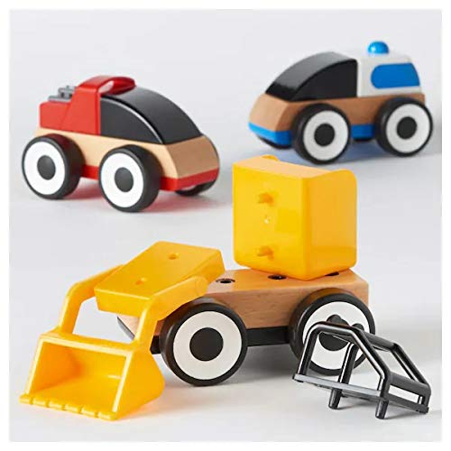 IKEA  LILLABO 3-piece train set with Toy carriage, assorted colors