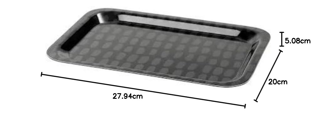 IKEA Tray, black/grey, 28x20 cm with 100 pack of napkin, white & Coffee cup and saucer, white, 20 cl