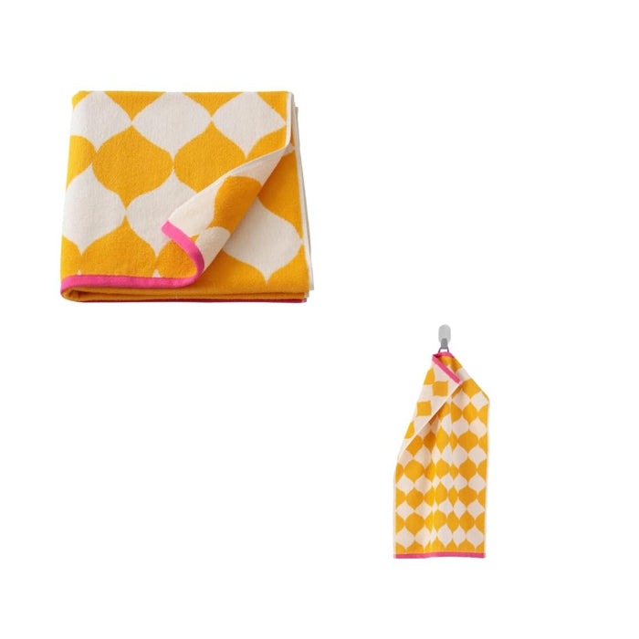 IKEA AROMATISK Bath Towel ( 70X 140 CM ) and Hand Towel, Yellow ( 40X 70 CM )