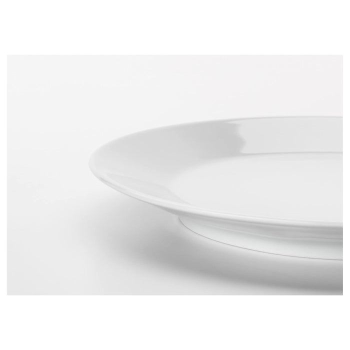 White ceramic plate on a white background
