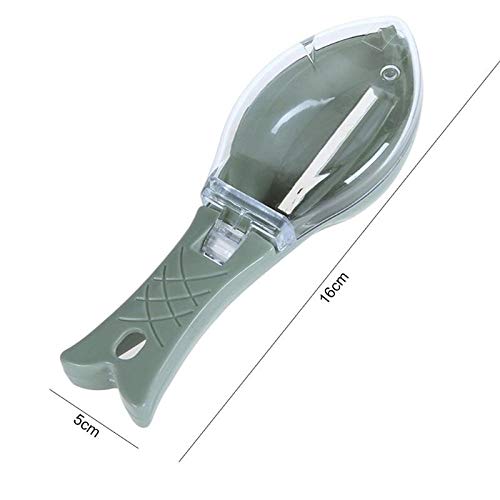 Digital Shoppy Fish Skin Brush Scraping Fish Scale Brush Grater Quick Disassembly Fish Knife Cleaning Peeling Skin Scraper Scraper Fish Scaler Kitchen Tools (Blue)