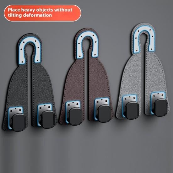 Digital Shoppy Leather Car Headrest Hooks for Back Seat Organizer, Universal Seat Hanger