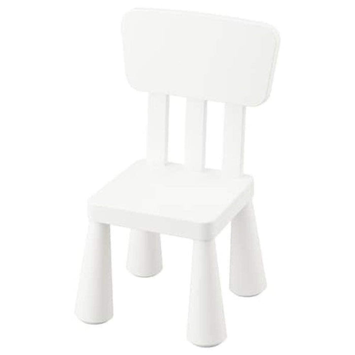 IKEA MAMMUT Children's stool( yellow ) and chair ( white )