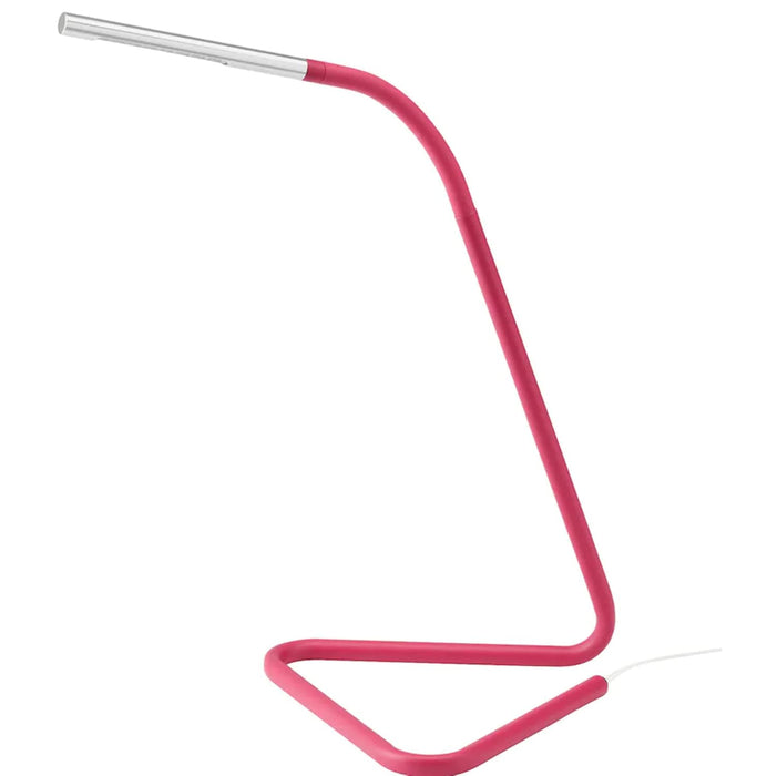 IKEA HÅRTE LED work lamp, bright pink/silver-colour with LED work lamp, black/silver-colour