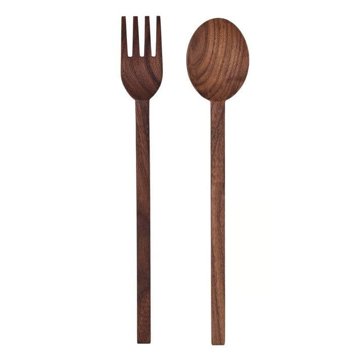 Ikea Stockholm 2-piece Serving Set, Walnut, 31 cm (12") ÖMSESIDIG Serving Bowl, White, 28x24 cm (11x9 ½)
