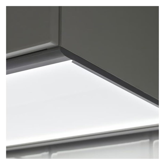 IKEA IRSTA LED Worktop Lighting 60cm with NYCKELN Hand Towel, White/Dark Blue, 40x70 cm (16x28)