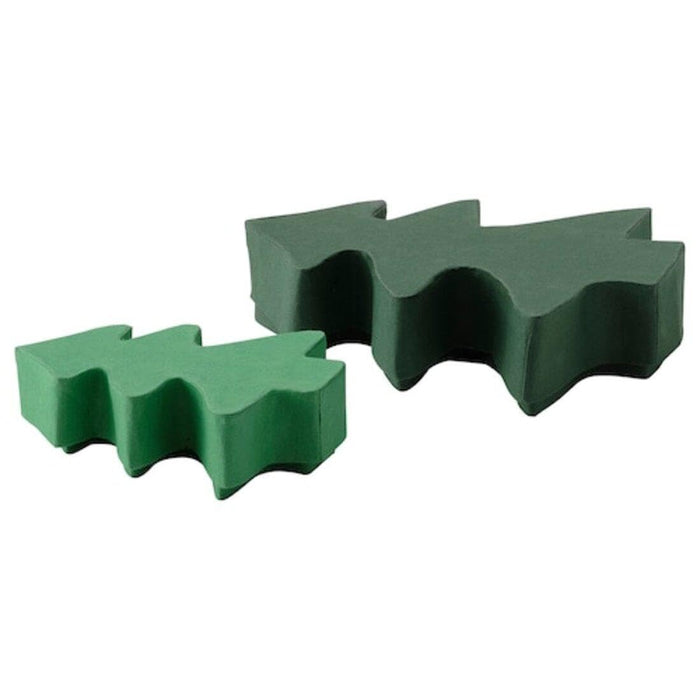 IKEA VINTER 2021 Gift box, set of 2, handmade Christmas tree shaped/green with  Decoration set of 2, mushroom/glass red