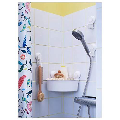 IKEA  TISKEN Towel rack with suction cup with Toothbrush holder with suction cup and Toilet Roll Holder with Suction Cup and  Hand shower park bracket with suction cup