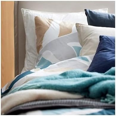 IKEA KLIPPOXEL Throw, grey-turquoise,