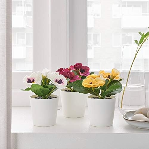 IKEA FEJKA Artificial potted plant with pot, in/outdoor Pansy, 6 cm