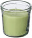 Green apple-scented candle in clear glass container with single white wick – 50582053