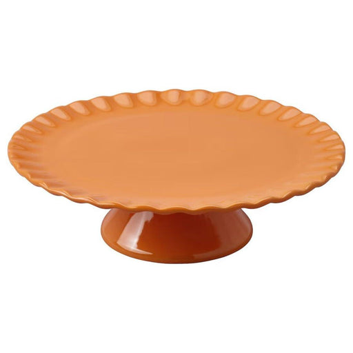 IKEA HÖSTAGILLE stoneware serving stand in vibrant orange, 28 cm 70575773