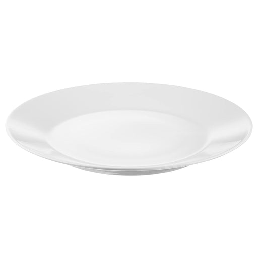 White ceramic plate on a white background