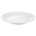 White ceramic plate on a white background