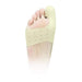 "Beige orthopedic big toe correction device with perforations for breathability, designed for day and night wear. Supports toe alignment, relieves pressure, and enhances comfort. Image shows the device fitted on the foot for demonstration.- 3851431239039
