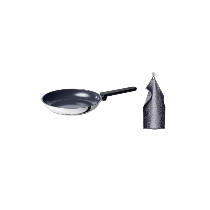 IKEA MIDDAGSMAT Non-Stick Frying Pan 24cm with Hand Towel 40x 70 cm