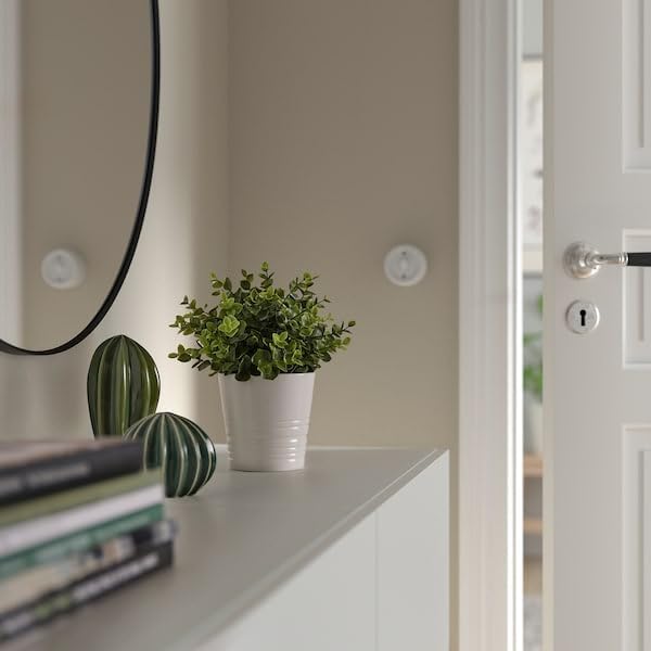 IKEA  FEJKA Artificial potted plant, oregan, 9 cm with Plant pot, in/outdoor grey, 9 cm (3 ½ ")