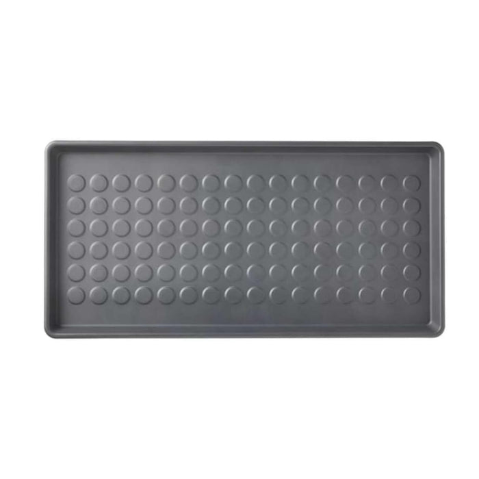 Ikea NIPÅSEN Bench with Shoe Storage and BAGGMUCK Mat, Black and Grey, 79x52cm, Indoor & Outdoor Hallway Organiser