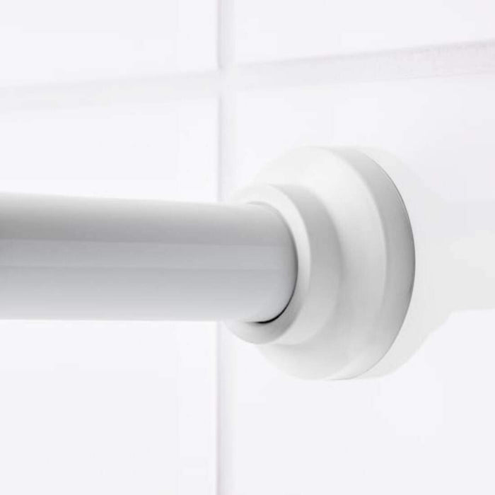Sturdy white shower curtain rod, offering stability for your shower curtain  70314974