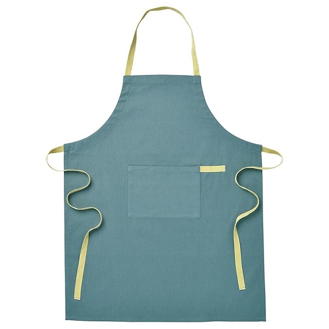 IKEA SANDVIVA Kitchen Textile Set (Pot holder, silicone 18x18 cm, Tea towel, blue 40x60 cm, Oven glove, Apron,Waist apron)