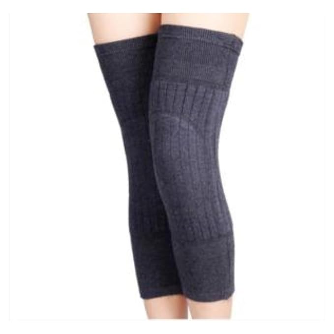 Dark gray knee-high socks on a white background
