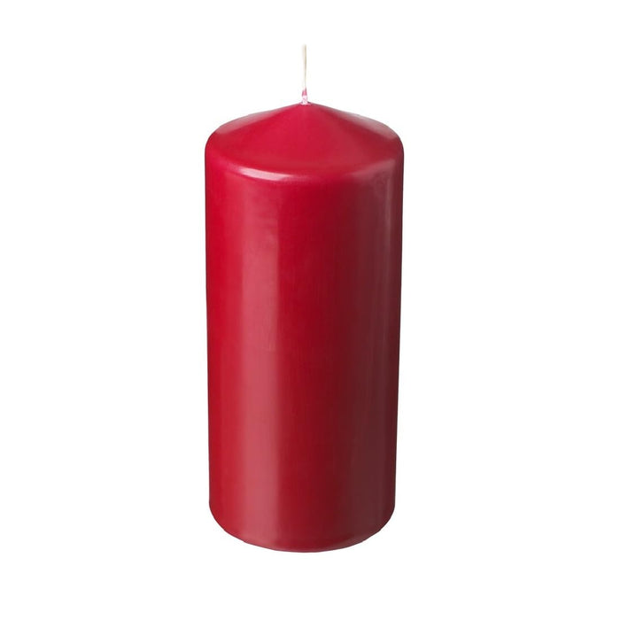 IKEA FENOMEN Unscented pillar candle, red, 19 cm
