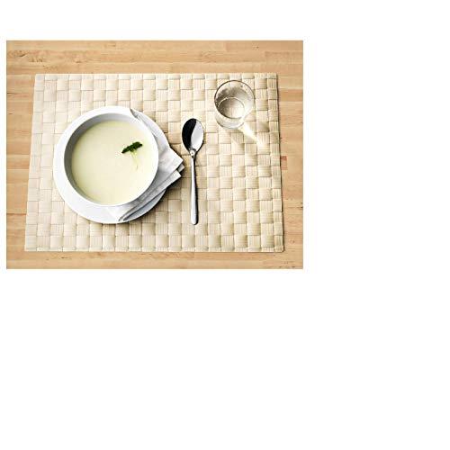 IKEA ORDENTLIG Place mat, off-white46x33 cm  4pack with Bowl, stoneware pink pack of 4 and  Deep plate, 20 cm pack of 6 Spoon, stainless steel, 19cm and Paper napkin, white30x30 cm