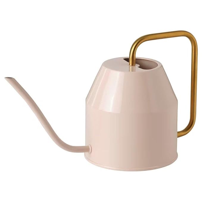 IKEA LÄRKAR 2-Piece Gardening Set, Birch/Stainless Steel Large with VATTENKRASSE Watering can, Pale Pink/Gold-colour0.9 l