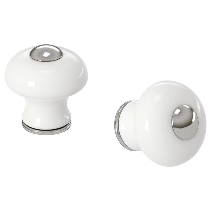 IKEA  HISHULT Knob, porcelain white, 30 mm (1 3/16 ") with Handle, porcelain white, 140 mm (5 1/2 ")