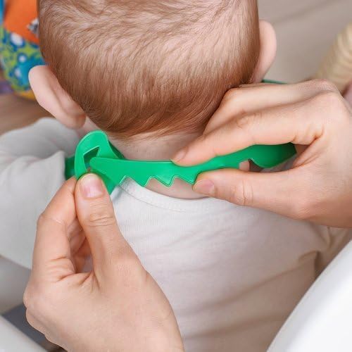 IKEA Bib, multicolour with 4-piece eating set, bright green