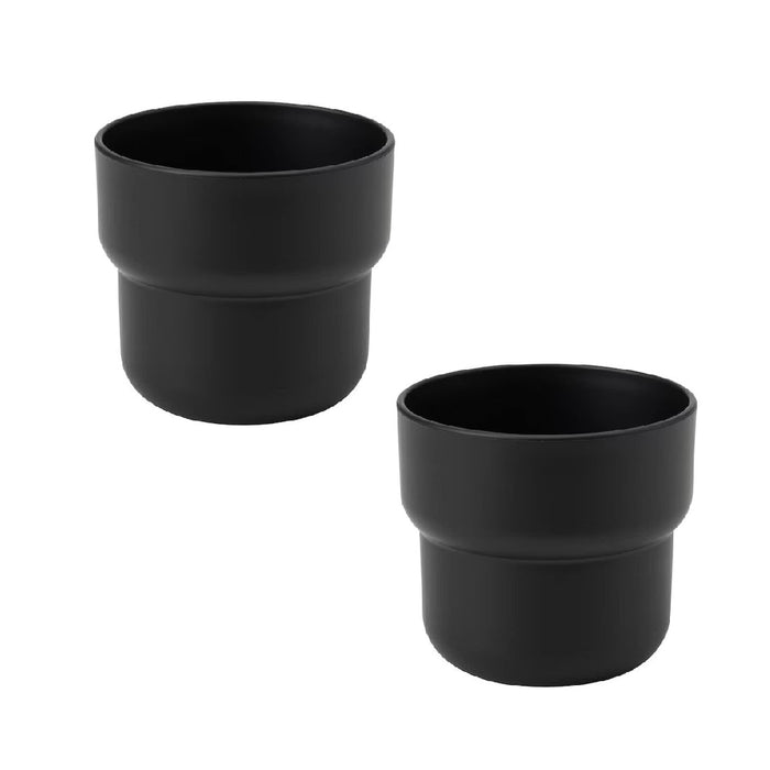 IKEA FÖRENLIG Plant pot, in/outdoor black, 9 cm (3 ½ ") Pack of 2