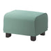 A soft, light green GRÖNLID footstool cover from IKEA in the Ljungen fabric-70399299