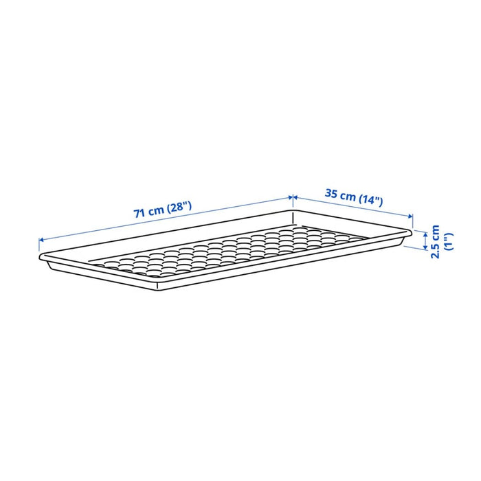 Ikea NIPÅSEN Bench with Shoe Storage and BAGGMUCK Mat, Black and Grey, 79x52cm, Indoor & Outdoor Hallway Organiser