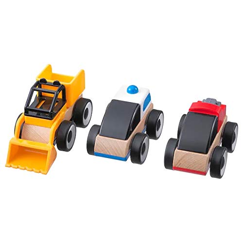IKEA  LILLABO 3-piece train set with Toy carriage, assorted colors