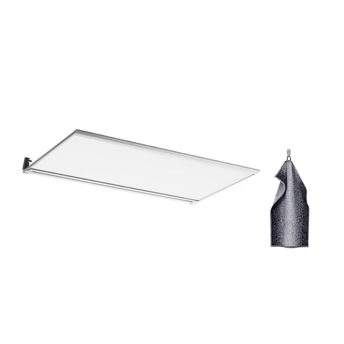 IKEA IRSTA LED Worktop Lighting 60cm with NYCKELN Hand Towel, White/Dark Blue, 40x70 cm (16x28)