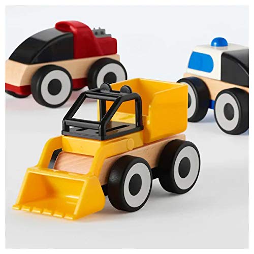 IKEA  LILLABO 3-piece train set with Toy carriage, assorted colors