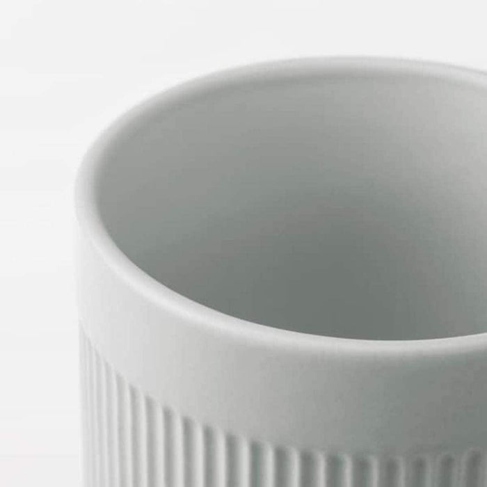 IKEA Artificial potted plant with pot, in/outdoor white/green, 6 cm with GRADVIS Plant pot, grey6 cm