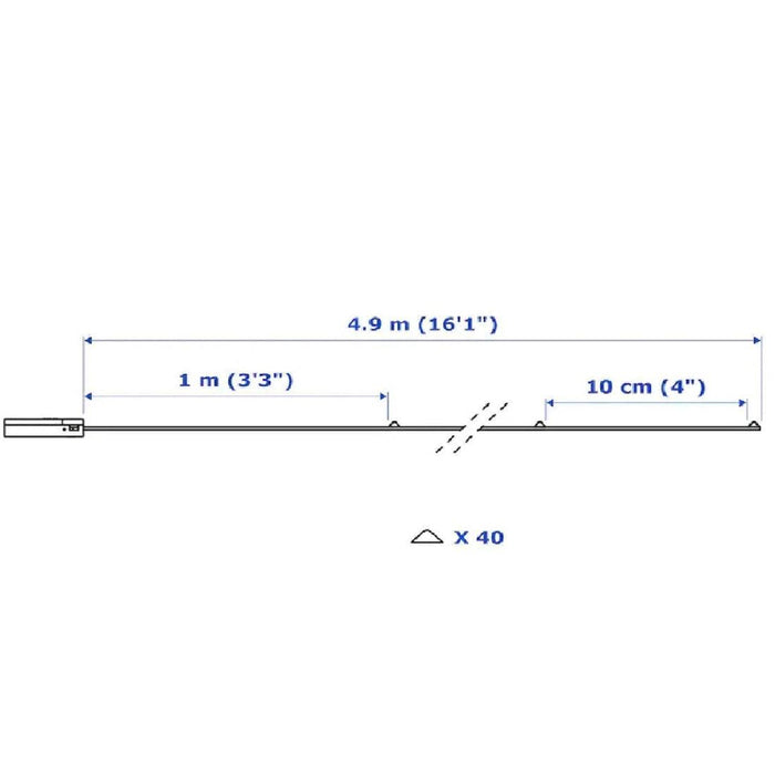 IKEA RYET LED bulb GX53,1000 lm, 11w  with LED lighting chain 40 lights, battery-operated