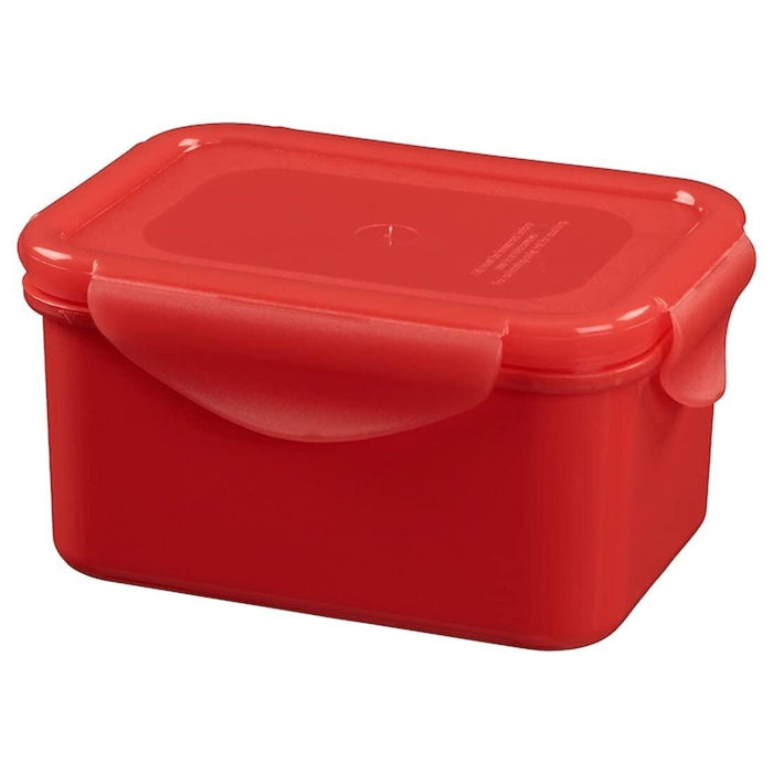 IKEA  lunch box combo ( stackable red lunch boxes, plastic water bottle 0.5 L, stainless-steel cutlery ( 12 pieces ), and lunch bag