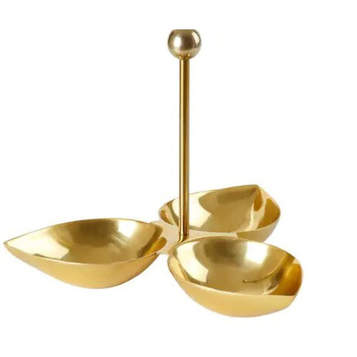 IKEA AROMATISK Candlestick/candle holder, brass-colour, 20 cm (8 ") with Serving stand, gold-colour
