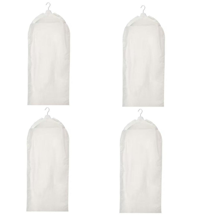 IKEA BUMERANG Hanger, natural (5 - Pack) with Clothes cover, transparent white (4 pack) )