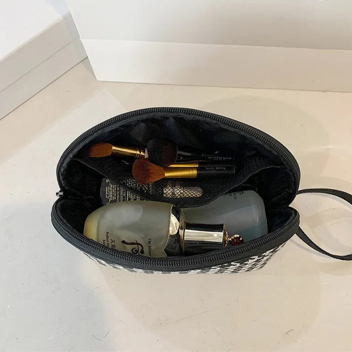 Digital Shoppy Zebra Print Travel Cosmetic Bag, L – Stylish Makeup Organizer