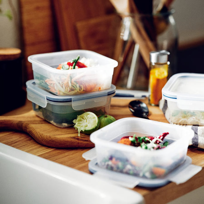 IKEA 365+ Food Container Set: Square & Round 750ml Plastic Sets (6-Pieces)