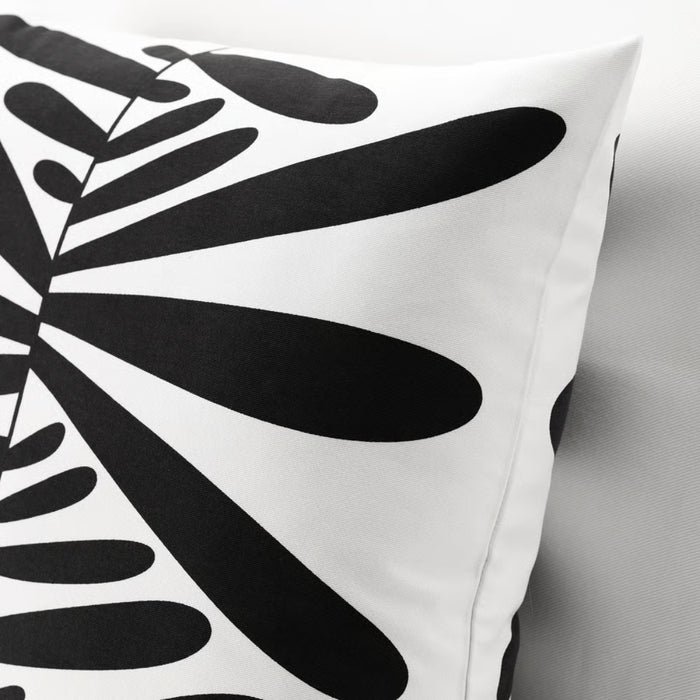 IKEA MAJSMOTT Cushion cover, off-white/black, 50x50 cm